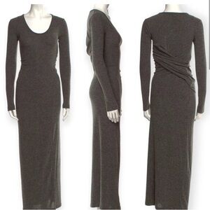 T by Alexander Wang Heather Gray Jersey Knit Maxi Bodycon Dress